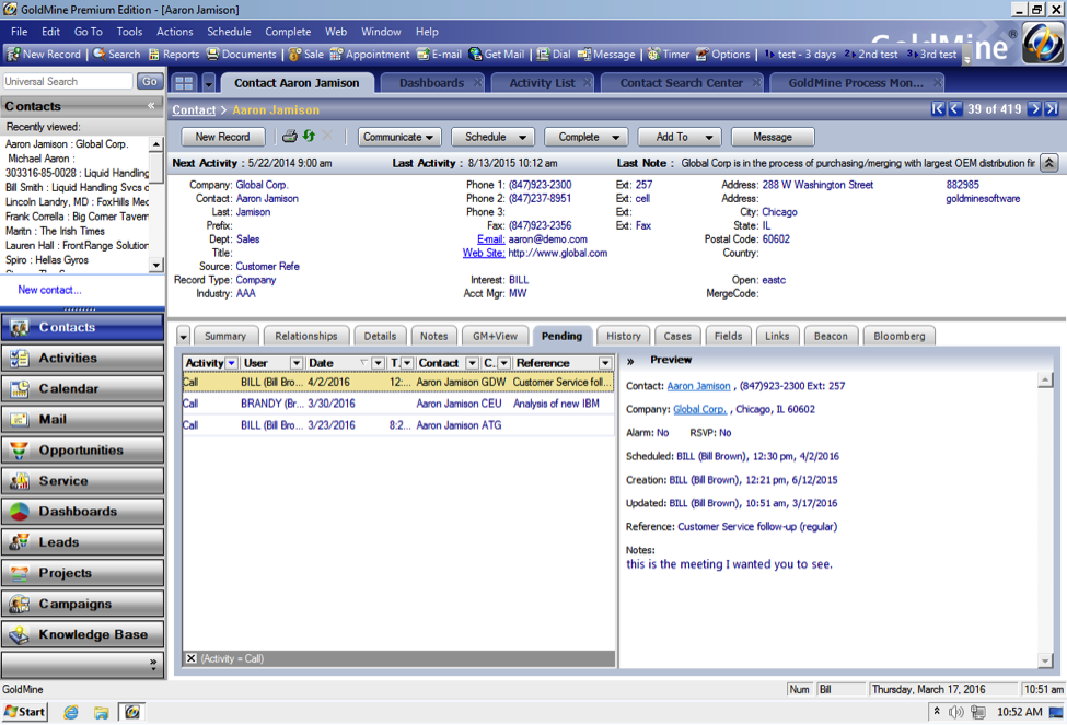 The oldest Dashboard for a CRM in 2022